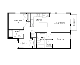 Two bedroom Two bathroom