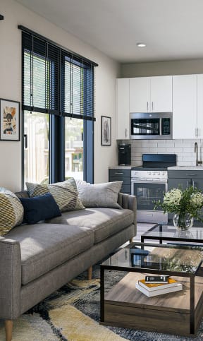 Modern Living Room at Link Apartments® 4th Street, Winston-Salem, NC, 27101