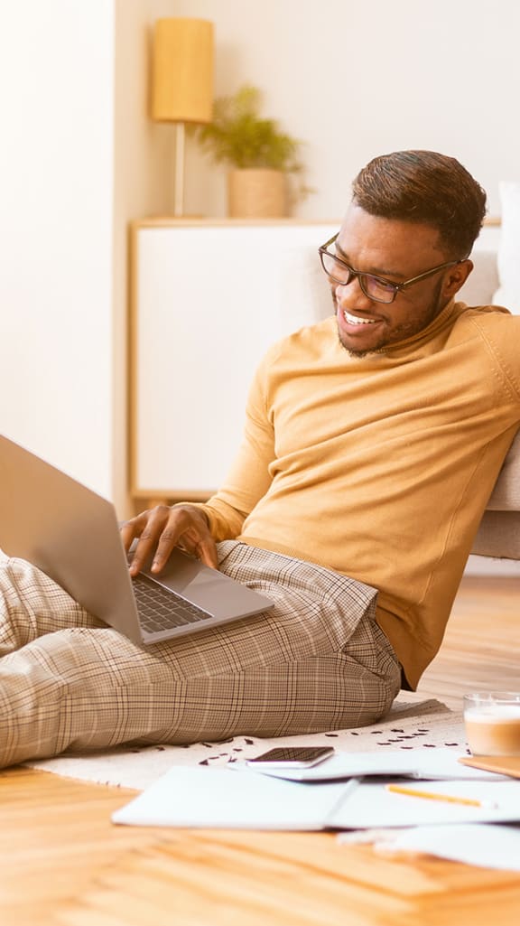 Lifestyle photo of someone working from home