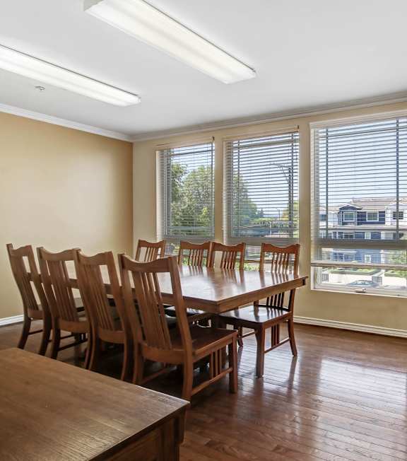 A conference room at Toluca Court, Toluca Lake, CA