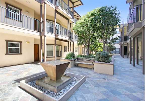 exterior view of the apartment complex at Toluca Court, California