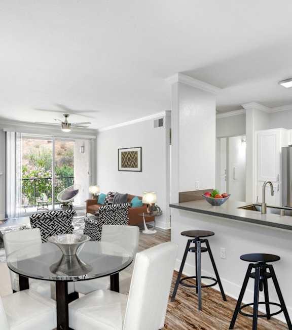 breakfast bar and kitchen at Canyon Crest, Riverside, California