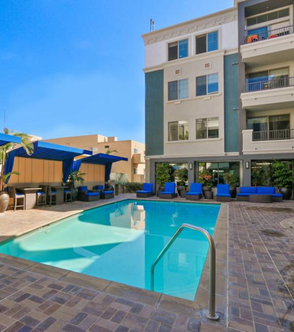 pool at The Adler Apartments, Los Angeles
