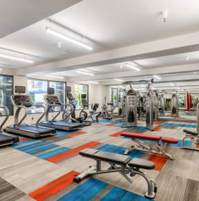 Fitness Center area at The Adler Apartments, Los Angeles, CA, 90025