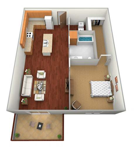 Floor Plan  1 bed 1 bath Floor Plan at Beacon Estates, Fargo, 58103