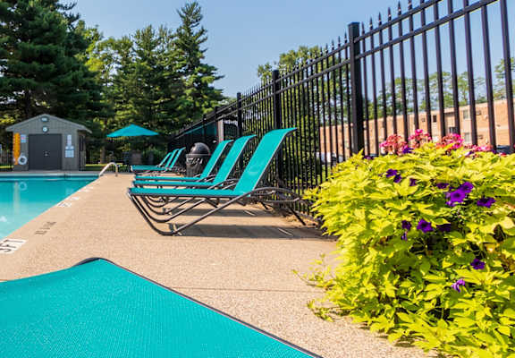 This is a photo of the pool area at Red Bank Reserve in Cincinnati, Ohio.