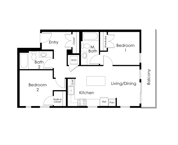 Two bedroom Two bathroom