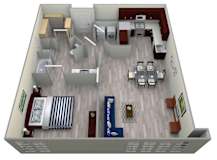 4A Floor Plan at The Landmark, Texas