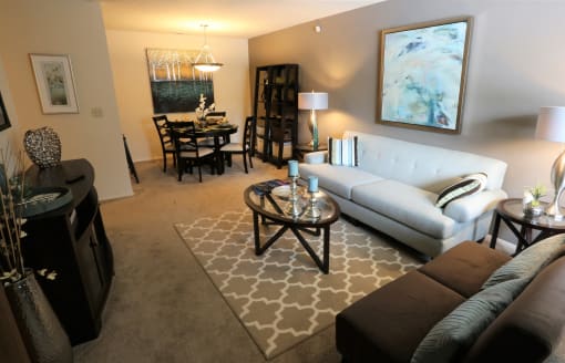 Contemporary Living Room at Willowood Apartments, Eastlake, OH, 44095