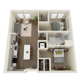 Floor Plan  Baker Floor Plan at Dillard Apartments, Fargo, ND, 58102