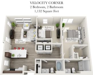 Velocity Corner Floor Plan