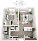 Catalyst Floor Plan of the Venture Apartments iN Tech Center in Newport News VA