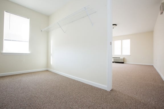 Walk-in closet in bedroom