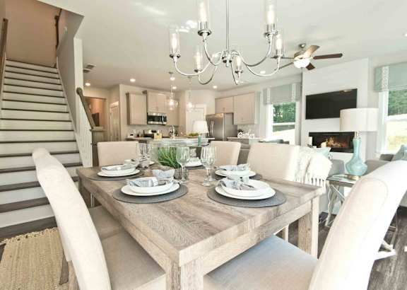 Spacious Dining and Living Room Area