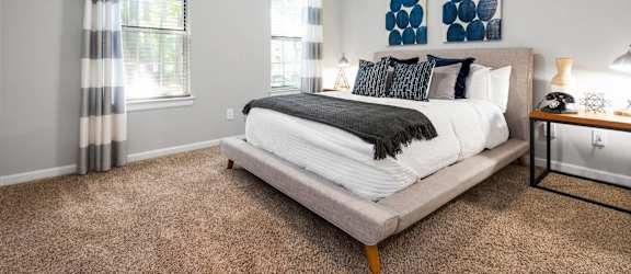 our apartments offer a bedroom with a king sized bed