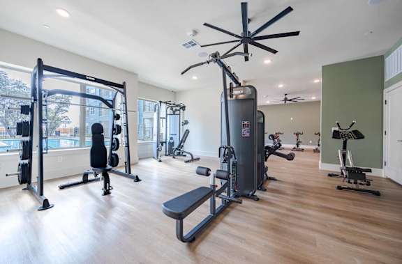 Fitness center with strength training equipment at Emilia, Boerne, 78006