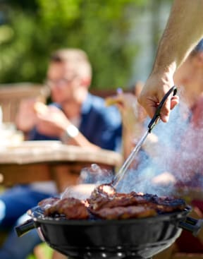 food on grill