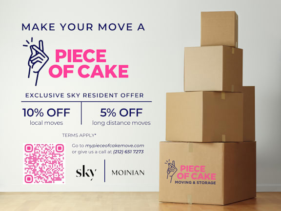 A moving company advertisement offering discounts for local and long distance moves.