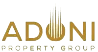The image is a logo for the Adoni Property Group.