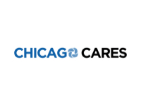 The image is a logo of Chicago cares.