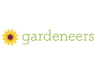 A logo with a yellow sunflower and the word "gardeneers" in green.