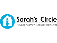 A logo for Sarah's Circle, which helps women rebuild their lives.