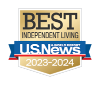a logo for the best independent living in the u.s. news and world report