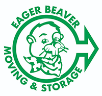 A logo for Eager Beaver Moving & Storage features a smiling beaver.