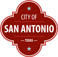 A red stamp-like image reading "City of San Antonio Texas".