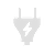 A white plug icon on a black background.