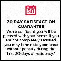 a sign that says 30 day satisfaction guarantee were confident you will be pleased with