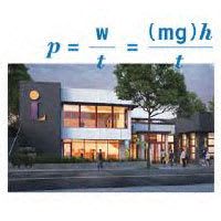 a rendering of a building with a tree in front of it