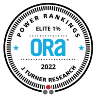 a white and blue label with the word ora on it