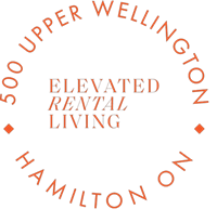A sign that says 500 Upper Wellington Elevated Rental Living Hamilton.