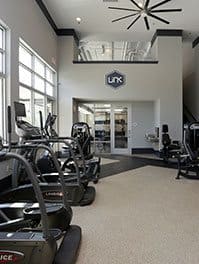 Fitness Center With Modern Equipment at Link Apartments® West End, Greenville, SC, 29601