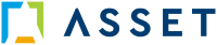 The image displays the word "ASSET" in large blue letters.