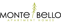 Black and lime green colored Monte Bello Logo at Monte Bello Apartments, Sacramento ,95826