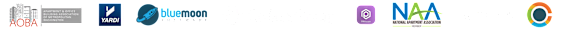 A row of logos for companies such as AOBA, Yardi, and CoStar Group.