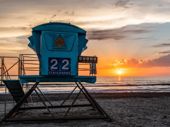 Sunset on the Beach at The Lofts at Carlsbad Village, Carlsbad California