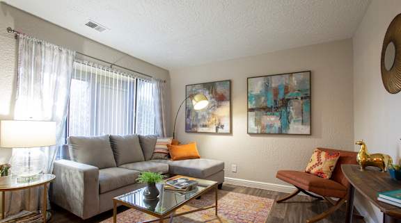 Living room at Villas de la Terraza Apartments in Albuquerque NM