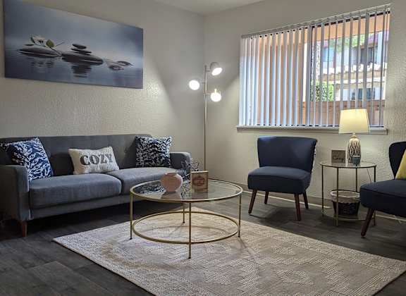 Living Room at The View at Catalina Apartments in Tucson Arizona