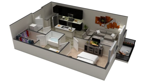 Slate Scottsdale One Bedroom One Bathroom Floor Plan A1 Slate Scottsdale One Bedroom One Bathroom Floor Plan A1