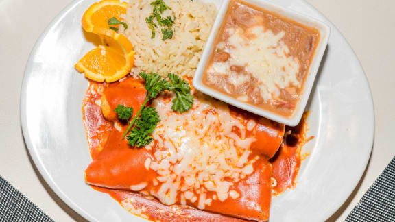 Plate of Mexican food Margaritas Grill in Moreno Valley, California