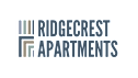 The image is a logo for Ridgecrest Apartments.