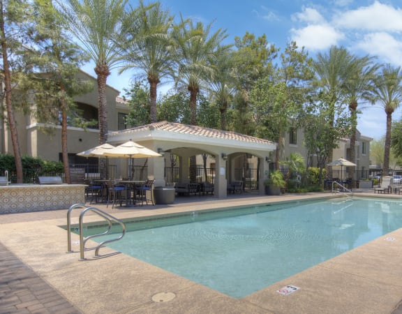 Pool and pool patio at Trails at San Tan in Gilbert AZ June 2021 (2)