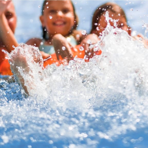 Kids swimming in pool