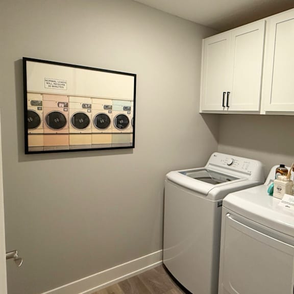 In apartment washer dryer at Okemos Grand Reserve Apartments in Okemos, MI