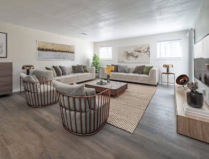 Spacious living room at apartments in Grand Rapids, MI | Alpine Slopes Apartments