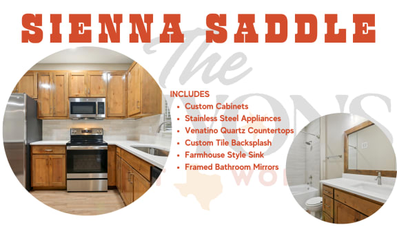 a kitchen with wood cabinets and a white