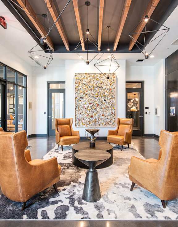 Elevator Lounge at Deca Camperdown Apartments, South Carolina, 29601